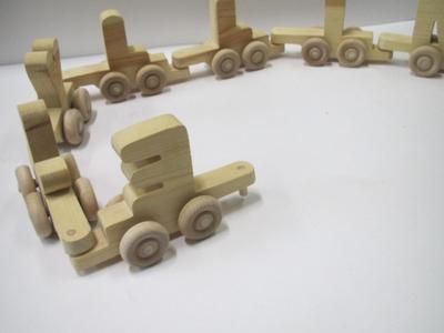 Wooden Alphabet Letter Train