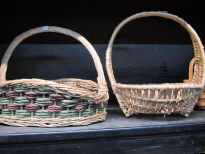 Assortment Of Wicker Baskets & Doll Chair 1 - Longaberger Basket