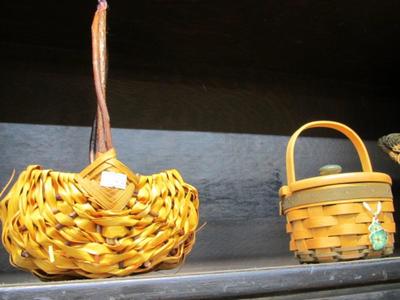 Assortment Of Wicker Baskets & Doll Chair 1 - Longaberger Basket