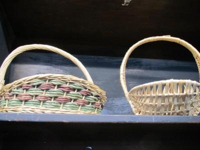 Assortment Of Wicker Baskets & Doll Chair 1 - Longaberger Basket