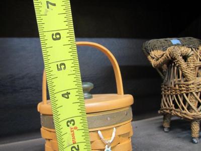 Assortment Of Wicker Baskets & Doll Chair 1 - Longaberger Basket