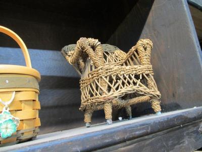 Assortment Of Wicker Baskets & Doll Chair 1 - Longaberger Basket
