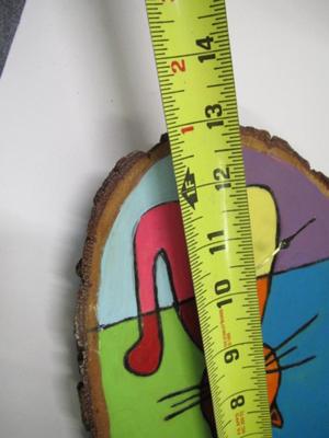 Hand Painted Battery Operated Clock On Wood