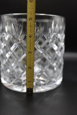 Vintage Decorative Cut Crystal Glass Lidded Dish