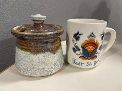 Signed pottery & Bergquist Imports mug