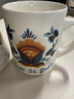 Signed pottery & Bergquist Imports mug