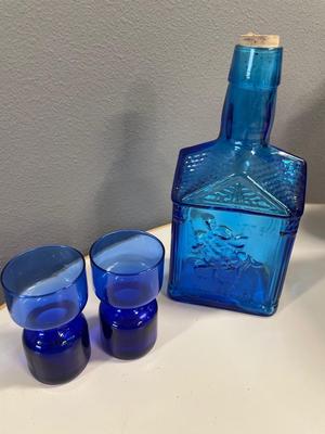 Paul Revere bottle & 2 Randsfjordglass glasses