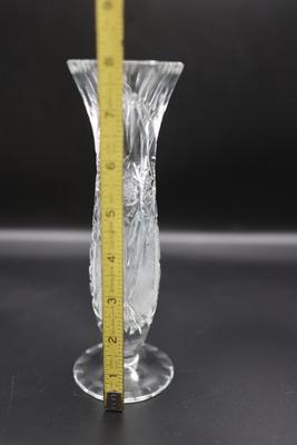 Vintage Cystal Vase with Faceted Edges