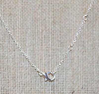 Anchor Bottom Silver Tone Cross PENDANT (1" x ½") on an Adjustable Necklace Chain 13"-17" L