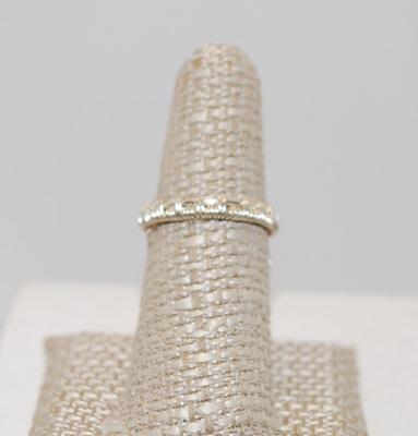 Size: 5¼ Fly Shape Design with Teal Colored Stone Ring on Silver Tone Band (2.5g)