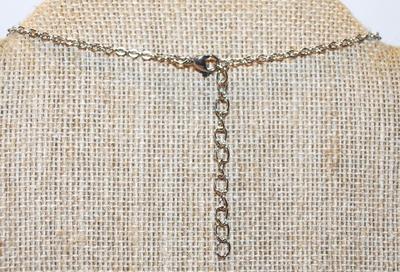 "God" Silver Tone Pendant (1½" x 1¼") on Silver Necklace 17" L