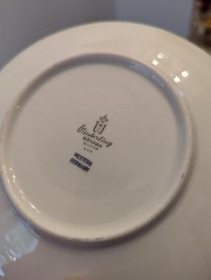 Winterling Bavaria Germany - Set Of 4 China Fruit & Nut Pattern Salad Plates Saucers & Teacups