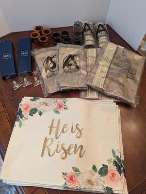Dining Room Table Place Mats Napkins Candles & Napkin Rings