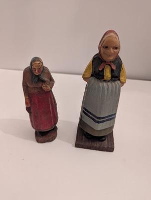 Vintage Judaica Syroco Wooden Women Figurines
