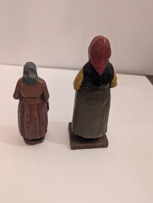 Vintage Judaica Syroco Wooden Women Figurines