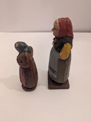 Vintage Judaica Syroco Wooden Women Figurines