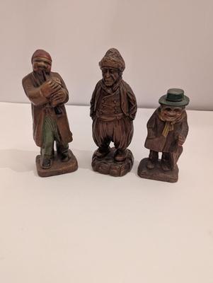 Wooden Syroco Style Figurines