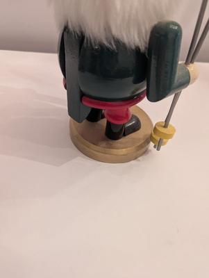 6" Wooden Christmas Skier Nutcracker Hand Painted
