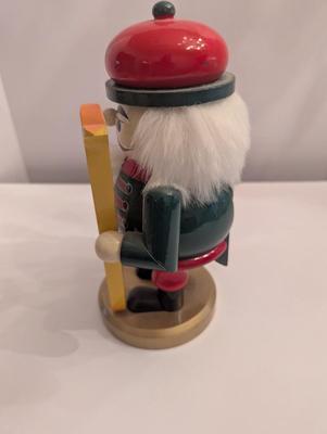 6" Wooden Christmas Skier Nutcracker Hand Painted