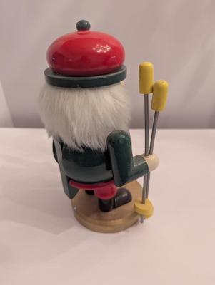 6" Wooden Christmas Skier Nutcracker Hand Painted