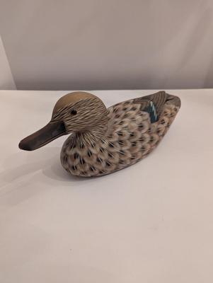 Hand Carved Wooden Duck Decoy Signed