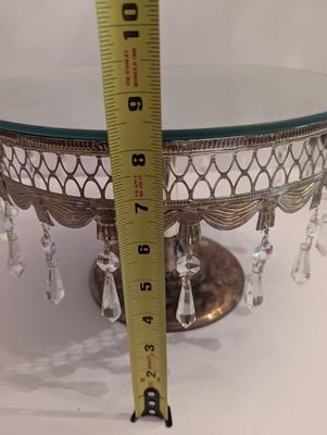 Mirrored & Crystal Cake Stand