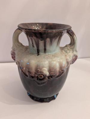 Double Handled Glazed Pottery Vase