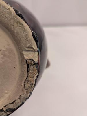 Double Handled Glazed Pottery Vase