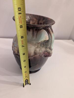 Double Handled Glazed Pottery Vase