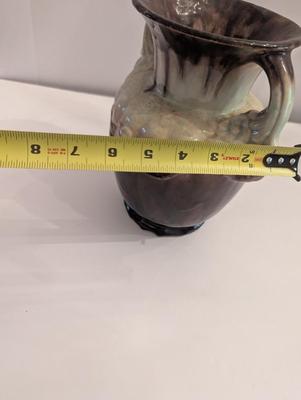 Double Handled Glazed Pottery Vase