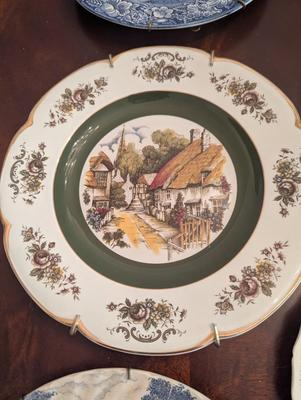 Vintage Plates Rossini Liberty Blue Coaching Taverns Ascot Service Plate