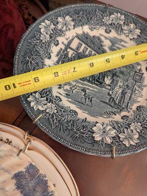 Vintage Plates Rossini Liberty Blue Coaching Taverns Ascot Service Plate