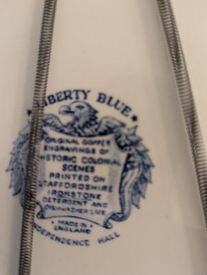 Vintage Plates Rossini Liberty Blue Coaching Taverns Ascot Service Plate