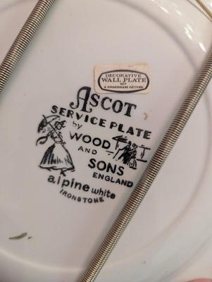 Vintage Plates Rossini Liberty Blue Coaching Taverns Ascot Service Plate