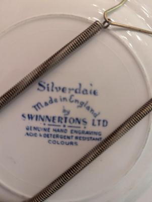 Vintage Plates Rossini Liberty Blue Coaching Taverns Ascot Service Plate