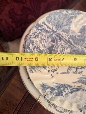 Vintage Plates Rossini Liberty Blue Coaching Taverns Ascot Service Plate