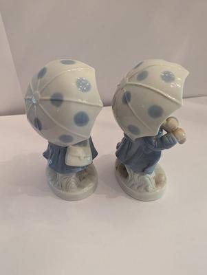 Vintage KPM Porcelain Girl Figurine Holding An Umbrella
