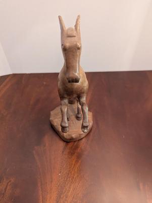 Carved Wood Horse Sculpture