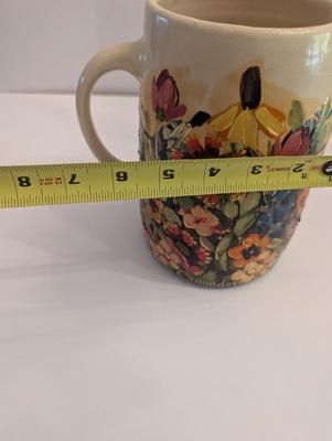 Signed Hand Painted Pottery Pitcher
