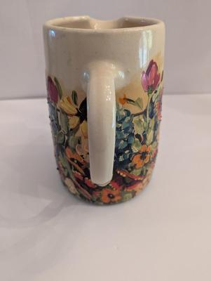 Signed Hand Painted Pottery Pitcher