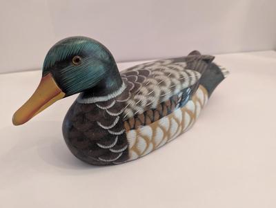 Hand Carved & Hand Painted Wood Duck Decoy Signed #2