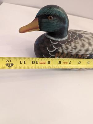 Hand Carved & Hand Painted Wood Duck Decoy Signed #2
