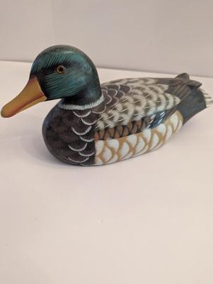 Hand Carved & Hand Painted Wood Duck Decoy Signed #2