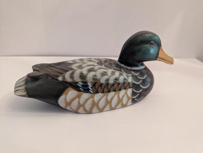 Hand Carved & Hand Painted Wood Duck Decoy Signed #2