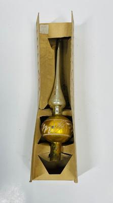 Shiny Bright Glass Christmas Tree Ornament Tree Topper w/ original box