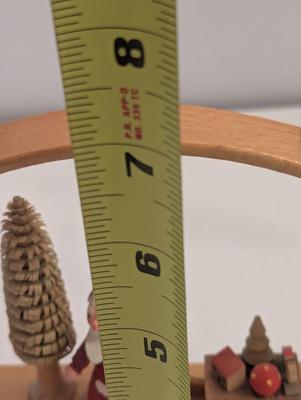 Vintage Erzebirge German Wood Figural Christmas Candle Holder
