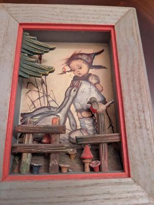 Vintage ANRI Hand Carved Wooden 3-D Wall Art Italy