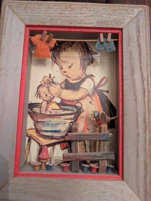 Vintage ANRI Hand Carved Wooden 3-D Wall Art Italy