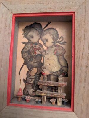 Vintage ANRI Hand Carved Wooden 3-D Wall Art Italy