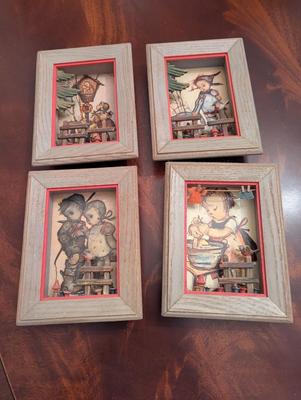 Vintage ANRI Hand Carved Wooden 3-D Wall Art Italy